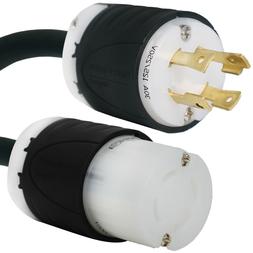 Power Cord - L14-30 Extension Cord - 50 Foot, 30 Amps, 125/2